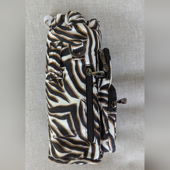 Lug Huggie Wide Convertible Crossbody/Belt Bottle Bag in Zebra Sand - Picture 3 of 8